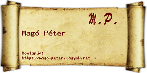 Magó Péter névjegykártya